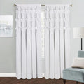 Blackout Drapes 54" x 84" x 2 Panels, Handmade Ruffles | Butterfly Flower by Homechoice+Decor