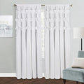 White Thermal Insulated Blackout Drapes 52"W x 96"L | Handmade Ruffles & by Homechoice+Decor