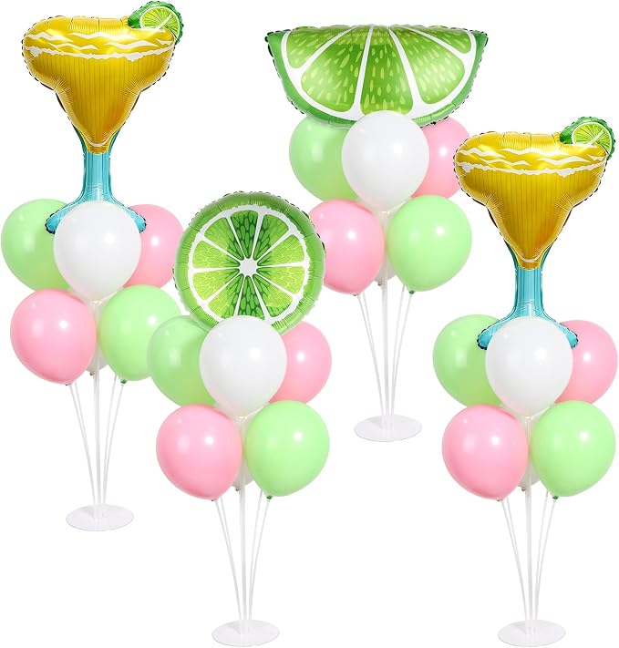4 Sets Margarita and Lime Balloons Stand Kit by Naozinebi
