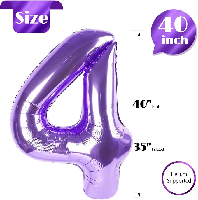 Purple 4 Balloon - Image 5