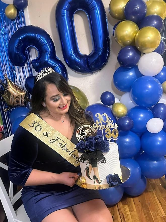 14 Balloon Numbers 40Inch for 14th Year Old Birthday Decorations, Dark Blue | - Image 3