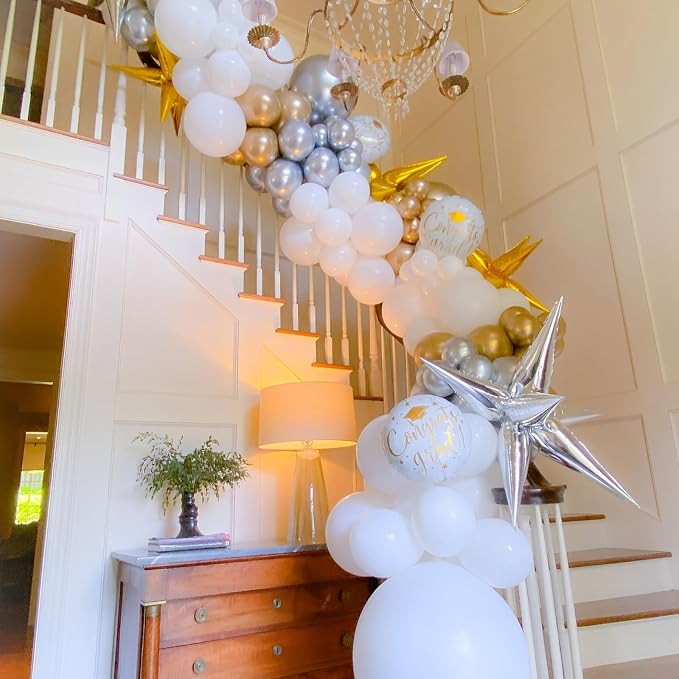 Voircoloria 90pcs White Balloons Garland Arch Kit, 18 12 10 5 Inch | - Image 6