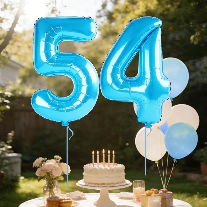 40 Inch Number 54 Balloons for 54th Birthday Party Decorations, 0-100 Jewelry - Image 3
