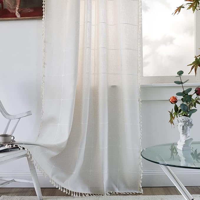 Sutuo Home Boho Curtain for Bedroom 96 Inch Length, Light Filtering Country by SutuoHome