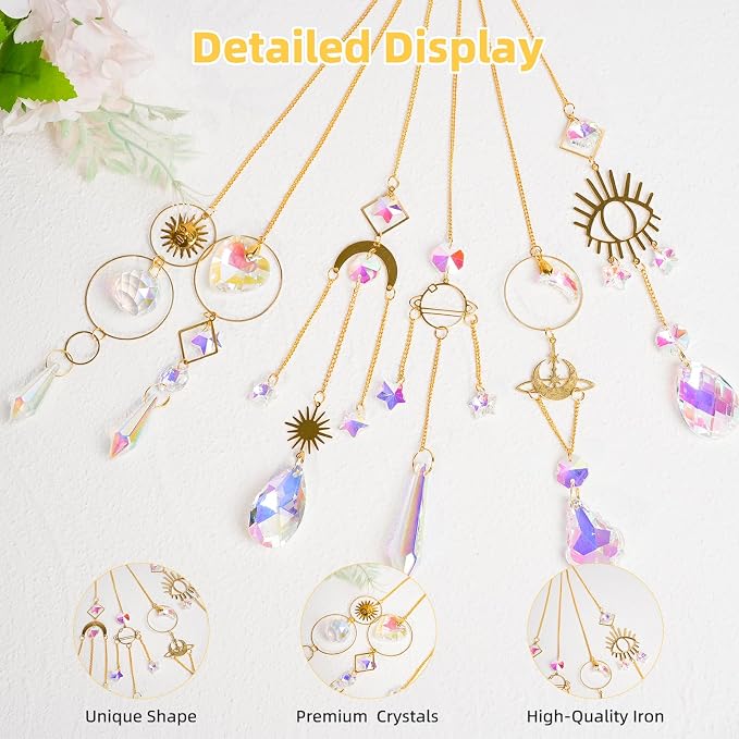 Sun Catchers 6Pieces Colorful Crystals Suncatcher - Image 6