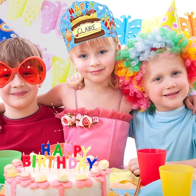 Fancy Land Birthday Crowns for Kids, Die-Cut Blue, Kindergarten | Family - Image 3