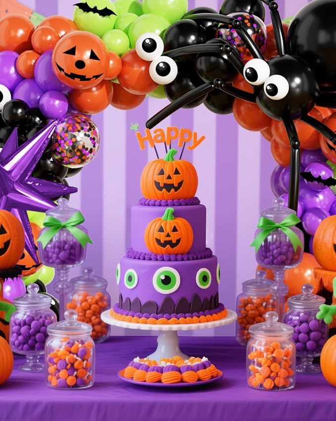 Halloween Balloon Arch Garland Kit, Explosion Star Foil Balloons - Image 5