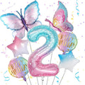 Isndare Butterfly Balloons, Includes Giant Number 2 Balloon, Self Sealing by Isndare