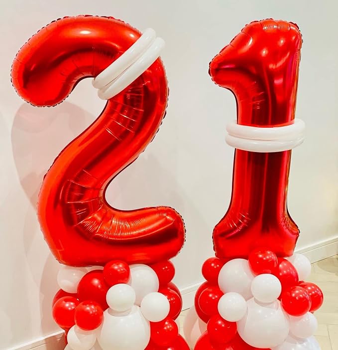 40 Inch Red 22 Balloons Giant Number 22 Balloons Red 22 Birthday Balloons 22th - Image 5
