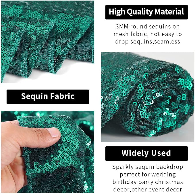 Hahuho Hunter Sequin Backdrop Curtain, Party Decoration（4 Panels, 2FT x 8FT - Image 3