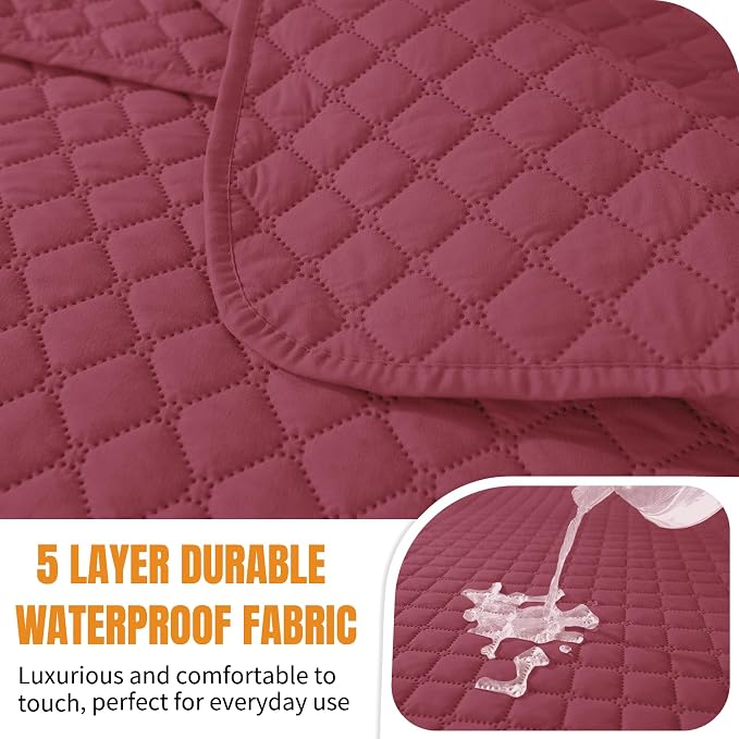XINEAGE Clearance Waterproof Recliner Cover, 2 seat Recliner Loveseat Covers - Image 3