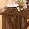 Cheesecloth Table Runner Summer Boho Wedding Birthday Party Home Decor | Brown by Socomi