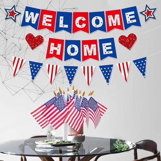 Patriotic Welcome Home Banner Decorations American Flag - Image 2
