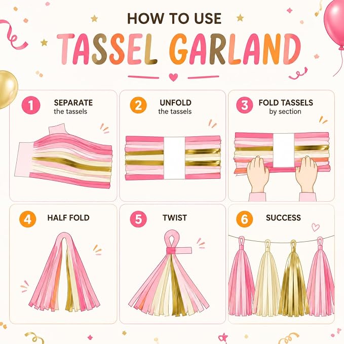 Red Green Blue Yellow Tassels, 20 Pack | Tassel Garland Party Banner Supplies - Image 6