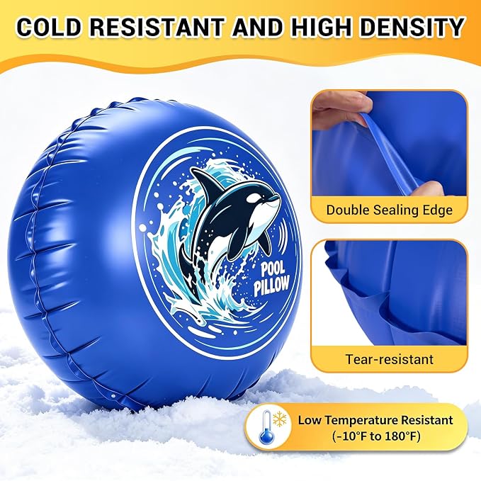 4x4FT Winter Pool Pillows for Above Ground Pools Closing Reusable | Winterizing - Image 5
