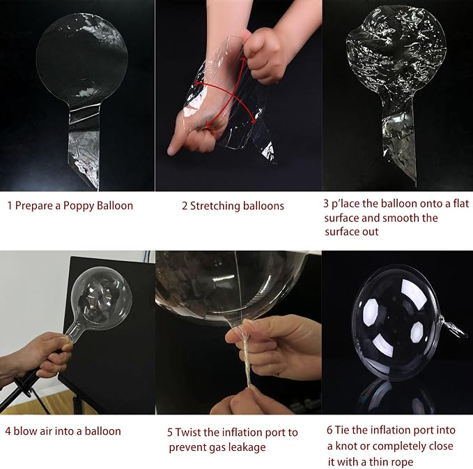 25 Pcs Transparent Bobo Balloons Birthday Party Wedding Balloon Arch Decorations - Image 3