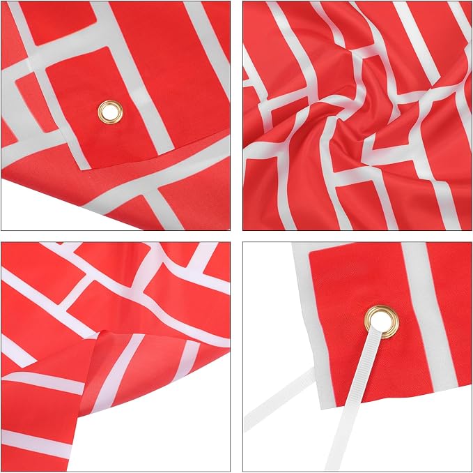 VitalCozy 10 x 30 ft Red Brick Wall Backdrop Fabric Brick Photo Background | - Image 3