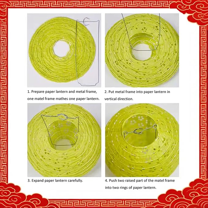 12Pcs Chinese Lunar New Year Decorations 2026 Chinese Paper Lanterns Decorative - Image 9