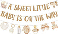 Neutral Gold Baby Shower Party Decorations Boho Beige Baby Shower Banner by Peconal