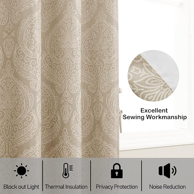 DWCN Ombre Blackout Curtains for Living Room - Image 7