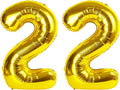 22 Balloon - Gold Birthday Number Balloons, 40 Inch Decorations Men Women | by ALPHADELTAPI