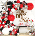 ALL-IN-1 Red Black and White Balloon Arch Kit by SherylDecor