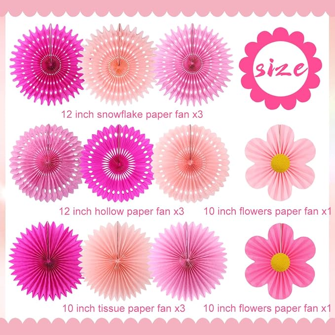 zilue Paper Fans Party Decorations Paper Flowers Decorations - Image 2