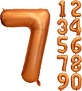 40 Inch Orange Number 7 Foil Balloon Retro Orange Digital 7 Helium Balloon | by YOIOZAIZAI