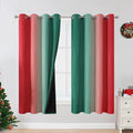 Red and Green Blackout Curtains by ESTELARTEXTILER