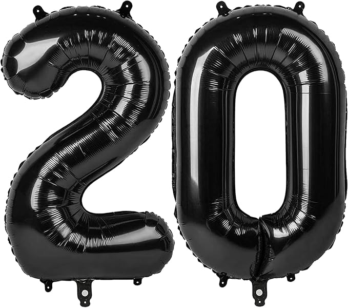 Black Number 20 Balloon 40 Inch by IWERP