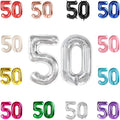 Silver Number 50 Balloon 40 Inch by IWERP