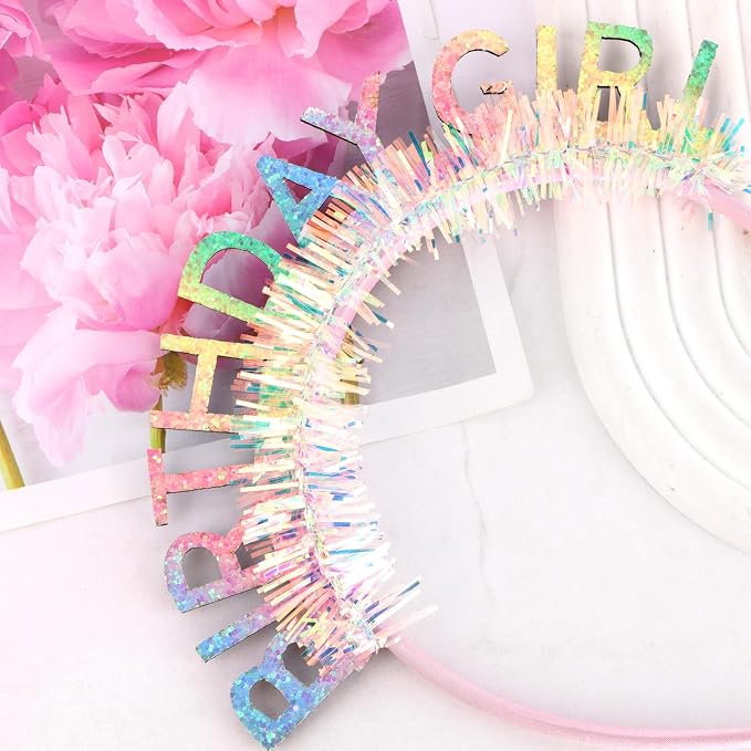 CIEHER Birthday Girl Headband Birthday Crown - Image 4