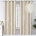Blackout Window Curtain Panels Thermal Insulated Silver Palm Tree Room by ESTELARTEXTILER