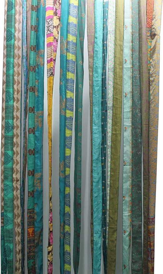 Mango Gifts Old Silk Sari Ribbon Doorway Curtain Rod Pocket - Image 2