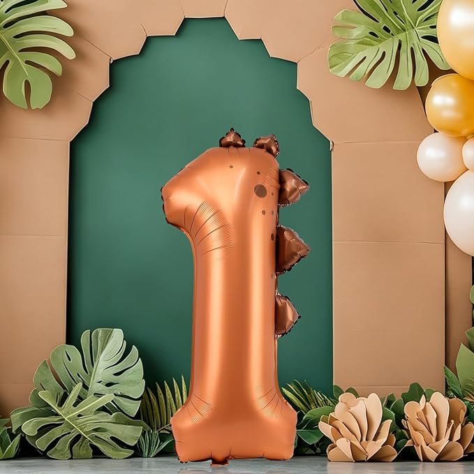 Dinosaur Number 1 Balloon, 30 Inch Birthday Party Decorations - Image 2