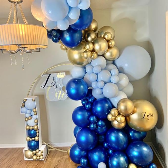 Navy Blue Gold Balloon - Image 4