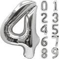 Number Balloons Silver Party Balloon by United-UnicornsParty
