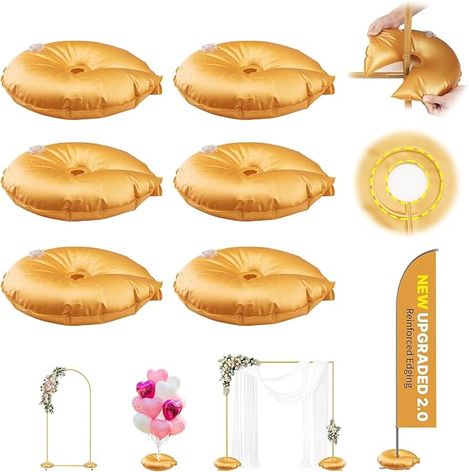 4 Pcs Golden Water Weight Bag, Water Bag Weights by sansaieco