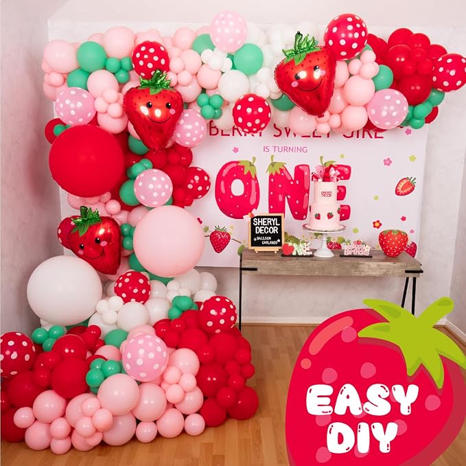 ALL-IN-1 Strawberry Balloon Arch Kit & Garland - Image 7