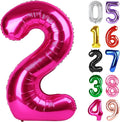 Hot Pink Number 2 Balloon 40 Inch, 2nd Birthday Decorations Men Women | Foil by IWERP