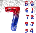 Spider Web 40Inch Foil Number Balloons Set 0-9 Includes Inflation Straws by Unknown