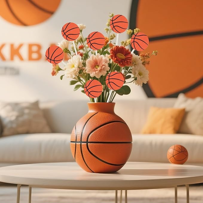 TICIAGA Basketball Wooden Floral Picks - Image 4