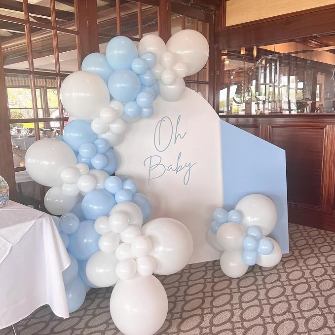 Blue and White Balloons Garland Arch Kit - Image 6