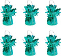 Beistle Metallic Wrapped Balloon Weight – 6 Pack, Turquoise Balloon Centerpiece by Beistle
