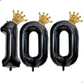 40 inch Large Black 100 Balloon Number by Unknown