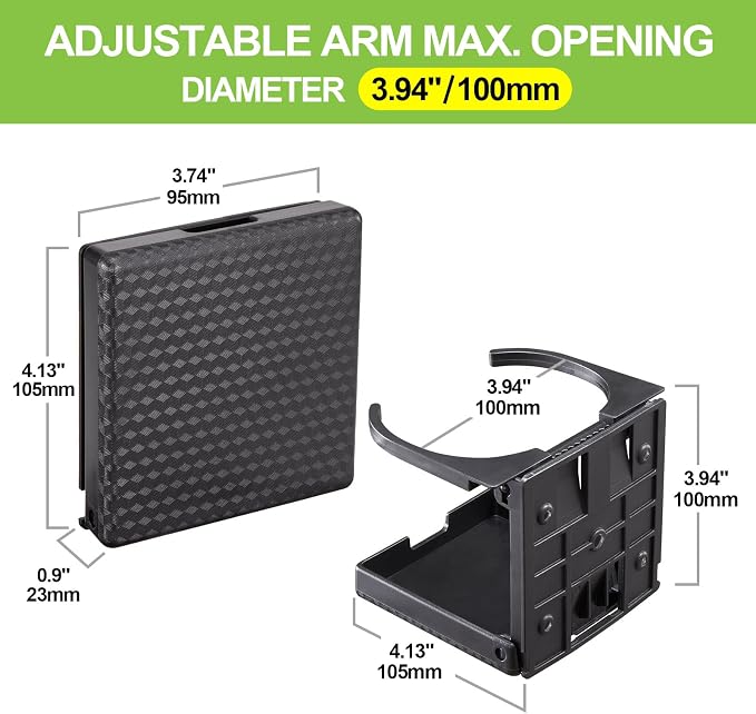 Spurtar 2pcs Boat Cup Holder 2.36-3.94'' Adjustable Foldable | Suitable - Image 4