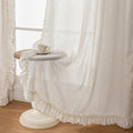 Farmhouse Linen Ruffle Curtains by TERLYTEX