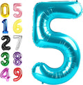 4 Balloon Number 40 Inch Light Blue by Argthjy