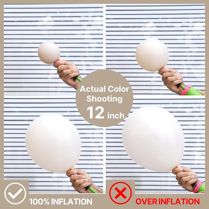 PartyWoo White Balloons 50pcs Sand White Beige Cream Ivory Boho Neutral | - Image 5