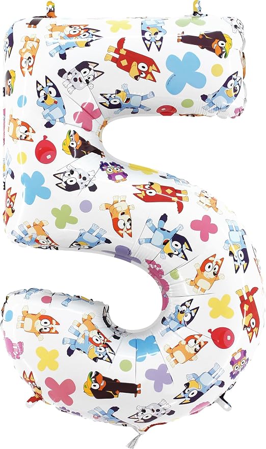 Toyland® 26 Inch Bluey & Bingo Number Foil Balloon by Toyland